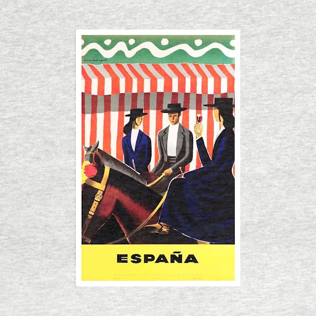 Vintage Travel Poster Spain Espana Horse by vintagetreasure